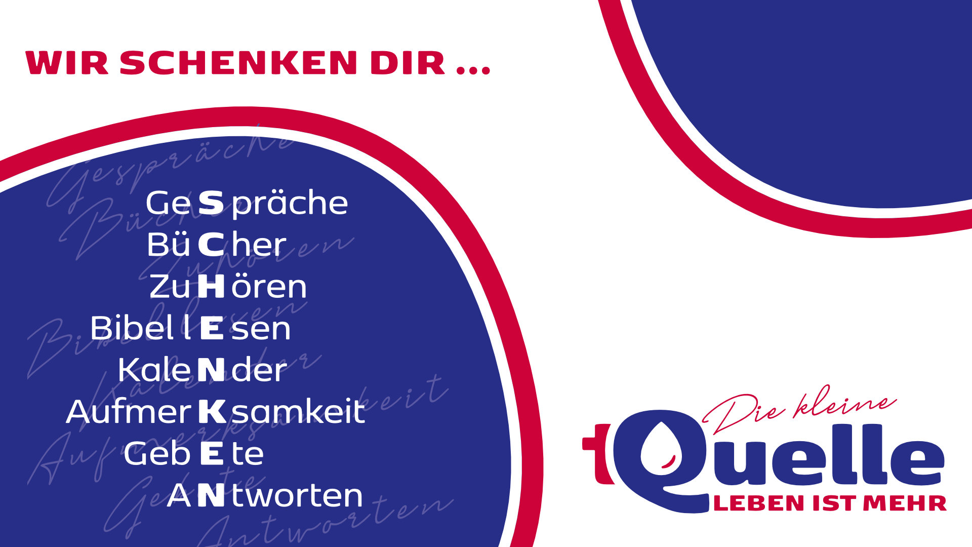 Wir schenken dir ...